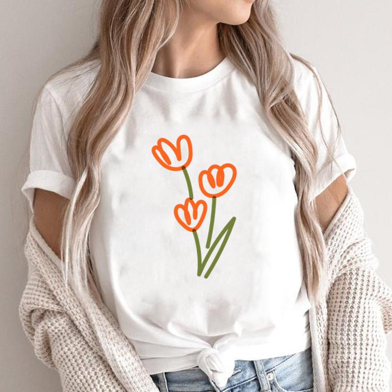 (Asian Size) love style letter Fashion Female Casual Clothing Graphic Tee Women's Top Print O-neck T Short Sleeve T-shirts