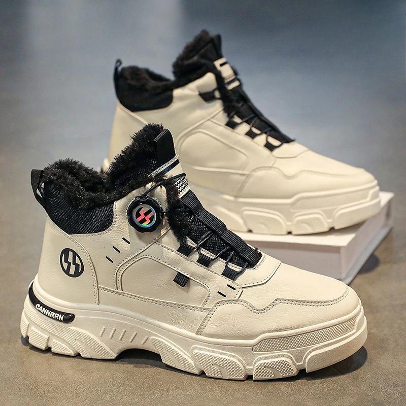 Male Winter Shoes Warm Cold Proof Men's Snow Boots High Top Platform Quality Fashion New In Comfortable Luxury Casual Fur Brands