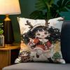 Christmas reindeer antler girl  Pillow Case Natural Linen Pillow Case DoubleSided Decor Sofa Pillowcase Home Decor