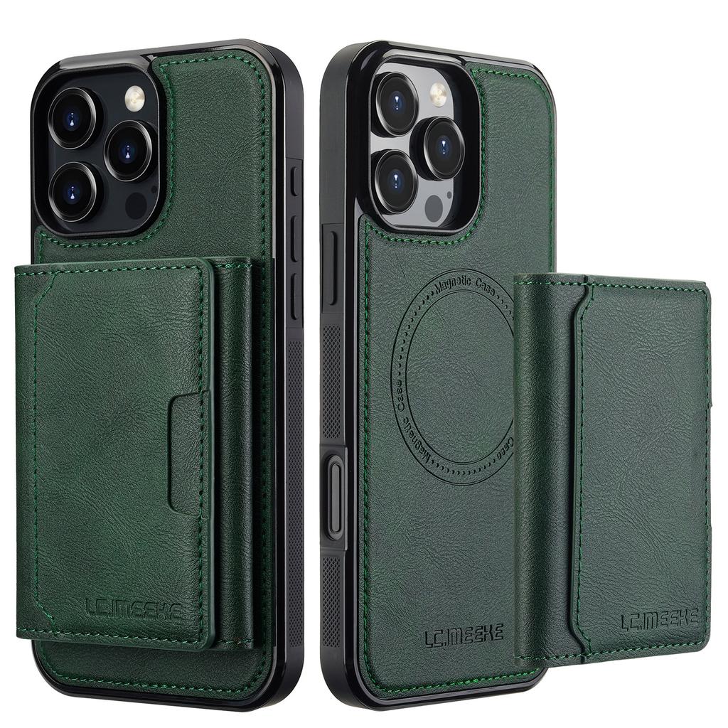 Detachable Leather Case for iPhone 16 Pro Max 15 Plus 14 13 12 Mini 11 X XS Max XR 7 8 SE 3 4 Magnetic Card Holder Wallet Cover