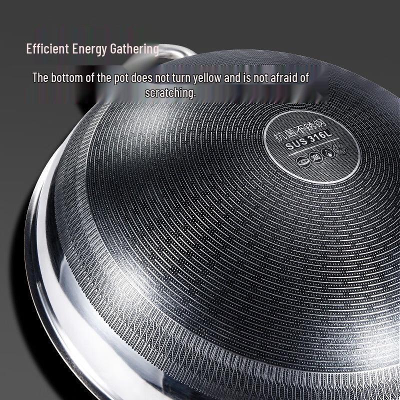 316 Stainless Steel Non-Stick Wok