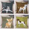 Sofa Home Pillowcase Color Schnauzer Dalmatians Cushion Cover Decorative Cartoon Dog Pet Animal Pillowcase