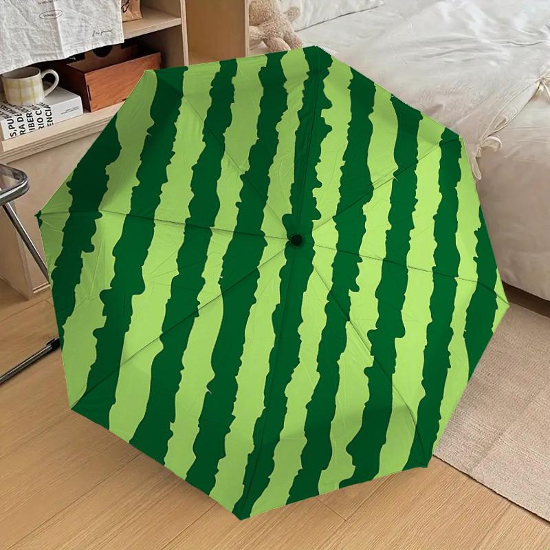 1PC watermelon Umbrella-8-Rib Reinforced, Automatic Open, Lightweight & Durable, Fashion Accessory for Outdoor-D367