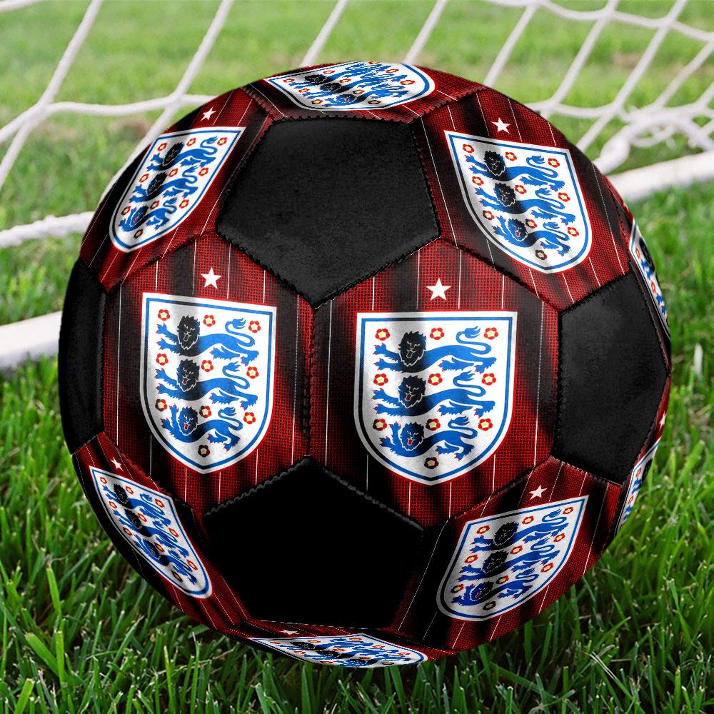 England Nationalmannschaft Fußballlogo Größe 5 Fußball, Maschinengenähtes PVC, Langlebig & Hoher Rückprall, für Alle Altersgruppen geeignet, Fanartikel, Spiele & Außenbereich.