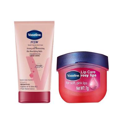 Vaseline Intensive Care Handcreme & Rosen Lippenbalsam Set