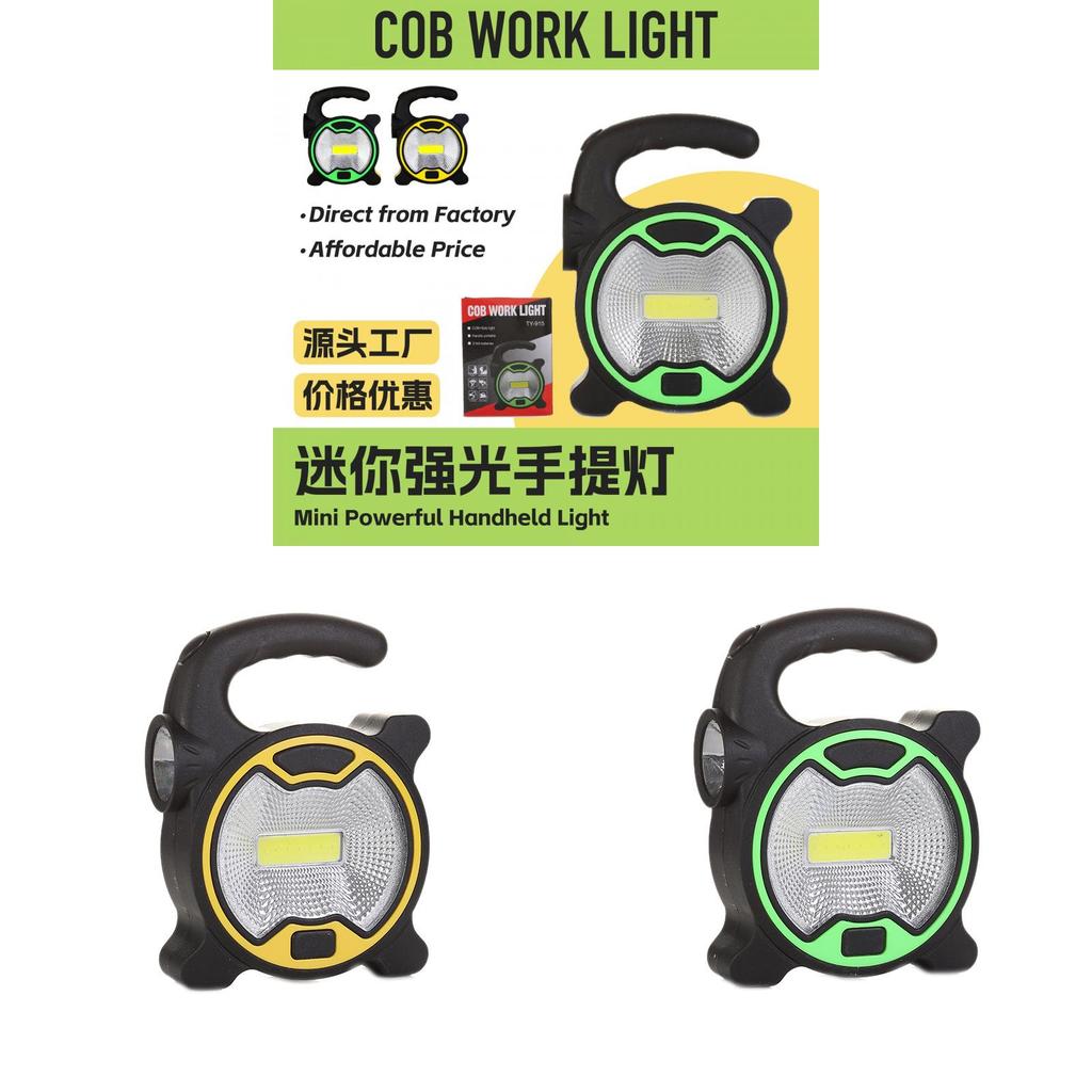Camping Cob Handheld Floodlight With Led Work Light For Outdoors And Emergency Use