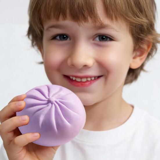 2 ks Hračka simulující dušenou housku s pařáčkem Úleva od stresu Knedlík Mačkací Senzorická Fidget hračka Pomalé zvedání Stresový míček Relaxační Těsto Míček Ruční hračka