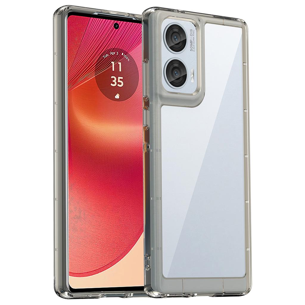 For Motorola Edge 50 Fusion 5G Case TPU+Acrylic Transparent Back Panel Phone Cover