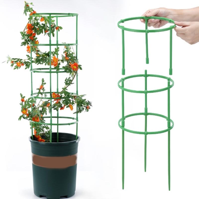 Plant Cage Stake Tower Plant Support for Raised Garden Bed Round Cages for Pots and Gardens Green Extra Bold
