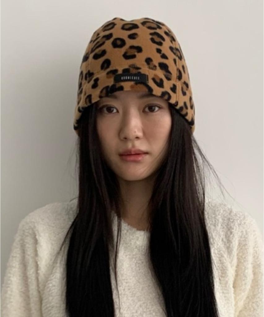 KOOKEESEE Polar Fleece Beanie_Leopard Beige