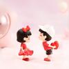 Home Decor Car Ornaments Resin Kiss Balloon Action Figure Cartoon Couples Model Toys  Men and Women