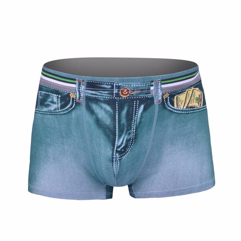 Print Panties Jeans Cowboy Shorts Boxer 