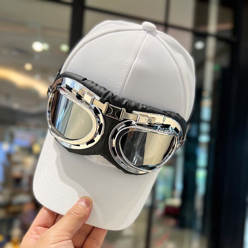 Pilot Hat With Sunglasses For Kids And Adults Windproof Sun Protection Stylish Streetwear