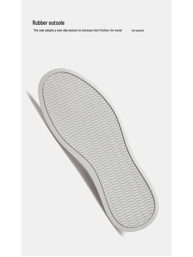 Schnürlose Herren-Skateschuhe aus echtem Leder - Weiche Sohle, Atmungsaktiv, Vielseitig, Minimalistisch, Große Größe 46, Flaches Weißes Design.