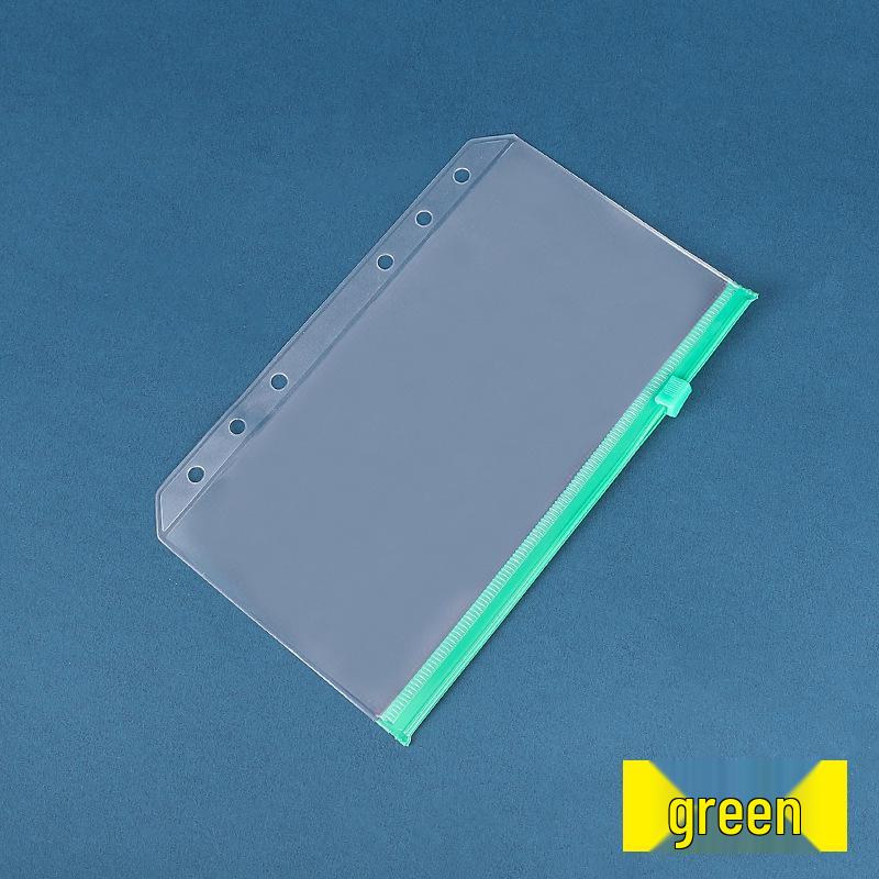 A5/A6 Multi-spec Transparent 6-Hole Zipper Loose-Leaf Notebook & Ticket Planner PVC Storage Bag