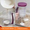Foldable Batter Dispenser - Pancake/Cupcake/Waffle Batter Separator with 6 Nozzles, Non-Drip Precision Pouring Tool for Baking