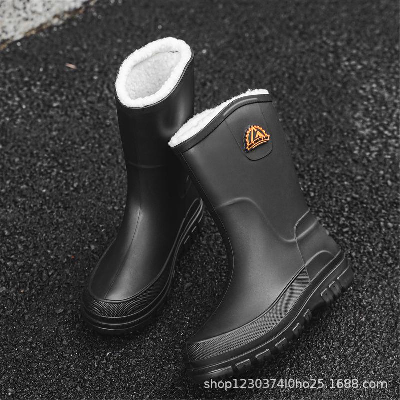 Men's Waterproof Non-Slip Mid-Tube Fashion Rain Boots