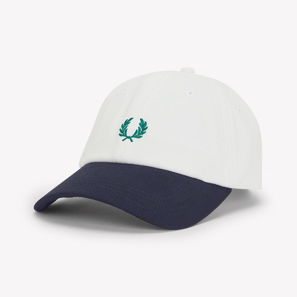 FRED PERRY Block Pique Classic Cap - Snow White Cfpu2612303-303