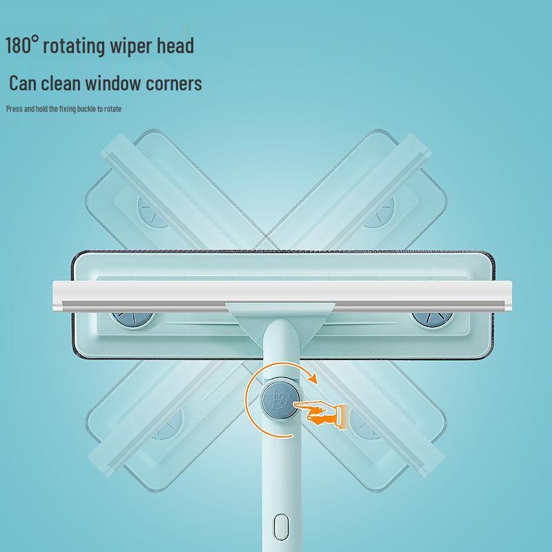 Double-Sided Universal Glass Wiper & Squeegee for High-Rise Windows