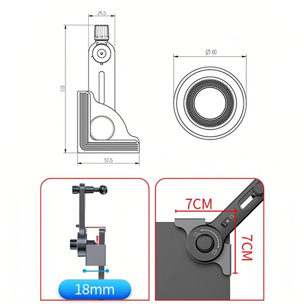 Car Central Screen Magnetic Car Phone Holder 360° Rotatable Secure Grip Car Monitor Mount Anti-Shake Corner Holder Car Holder