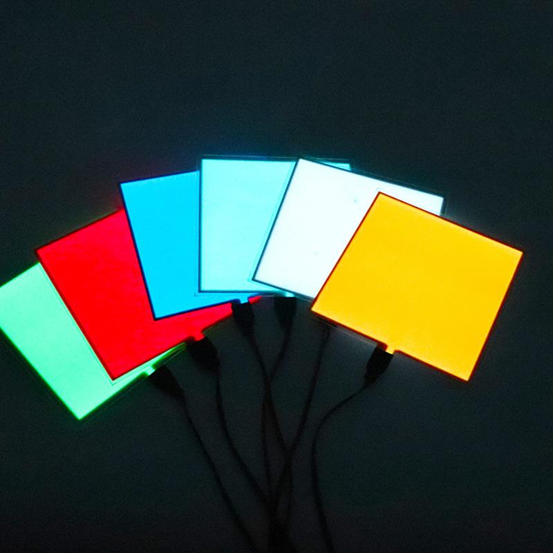 12V 10X10Cm El Flexible Electroluminescent Cold Light Source Cuttable Diy Luminous Frame Backlight Model Environmental Source