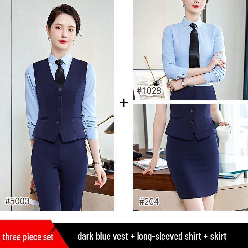 Women's Formal Vest Set 2024: Two-Piece Professional Workwear Suit for Spring and Autumn