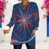 Ladies Plus Size Long Sleeve Pocket T Shirt Loose Soft Casual Daily Leisure Shirt