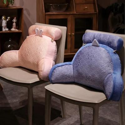 Monochrome Printing Ice Silk Backrest Bedroom Headboard Protect The Waist Pillow Office Sleep Chair Seat Cushion Sofa Decorate