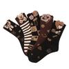 FASELE Socks Women Stylish Crew Cute Cat Animal Floral Pattern Cotton Breathable Soft Spring Summer Autumn Winter All-season Mid-tube Gift Present Set