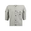 Emporio Armani Ss25 Logo Leather Label Solid Color Short Sleeve Shirt Men shirts Beige EM001522-AF13810-U1098