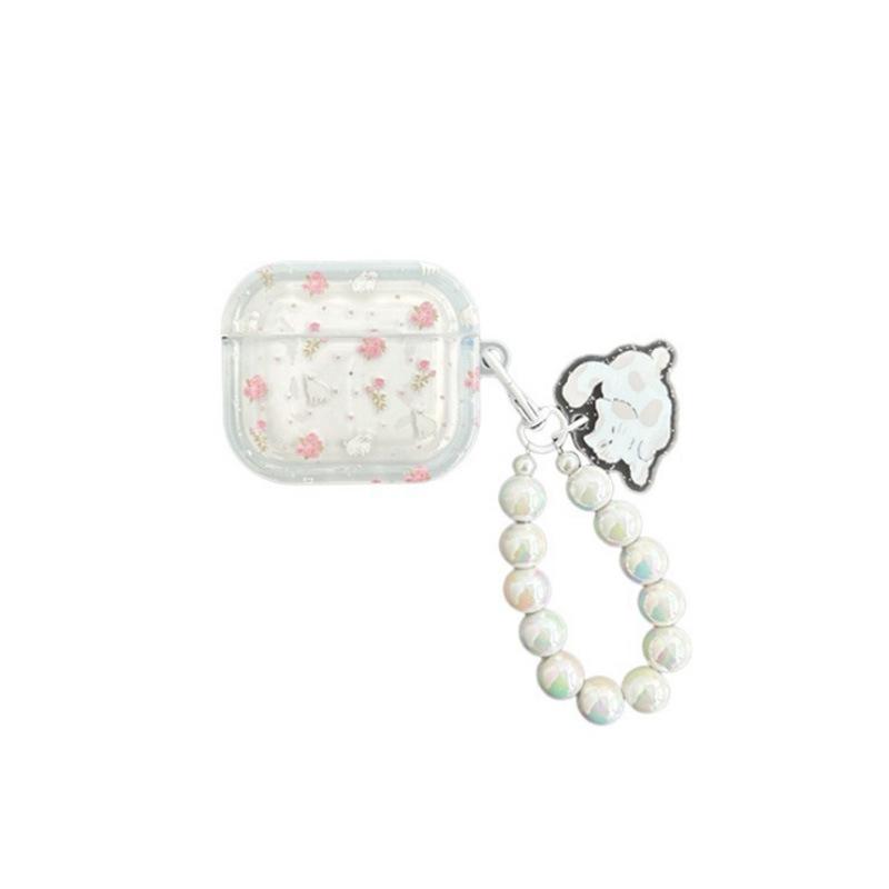 Applicable Apple AirPods 1 /1/1 Generation Bluetooth Wireless Headset Cover Protective Cover Small Floral Cat