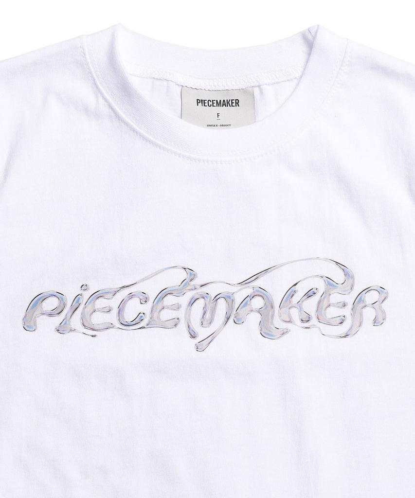 PEACE MAKER Ethnic Melt Crop Tee (White)