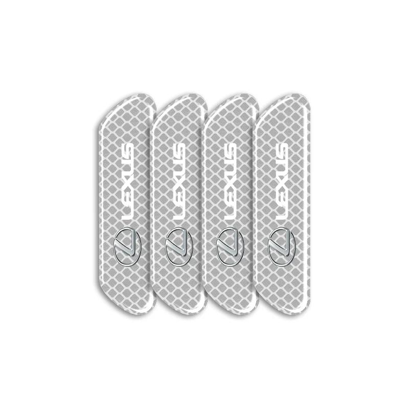 

4PCS/set Car Reflective Strips Warning 3D Stickers Car Styling For Lexus GX460 CT200H ES Fsport GS GX IS LS LX NX RX UX CT RX350