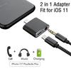 Iphone For X Xs Max 8 7 Plus 2 In1 To Audio Headphone Adapter Charger Cable