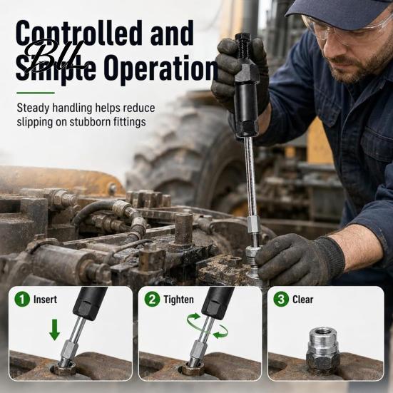 Garage Repair Tool Grease Fitting Cleaning Tool, Clears Clogged Fittings by Hydraulic Pressure, Heavy Industrial Lubricant Flow Restorer Duty