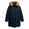 Fuji Duvet Coat Removable Faux Fur Hood Blue