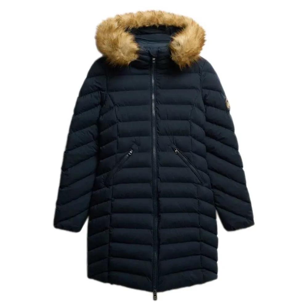 Superdry Damen Marine Für W5011999a Fuji Kunstpelzmantel Navy (Xxs), Lässig, Polyester, - Bild 3