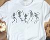 Dancing Skeleton Halloween T-Shirt, Skeleton Shirt, Cute Fall Sweatshirt, Gift for Her, Halloween Costume Party Outfit, Spooky Vibes Shirt