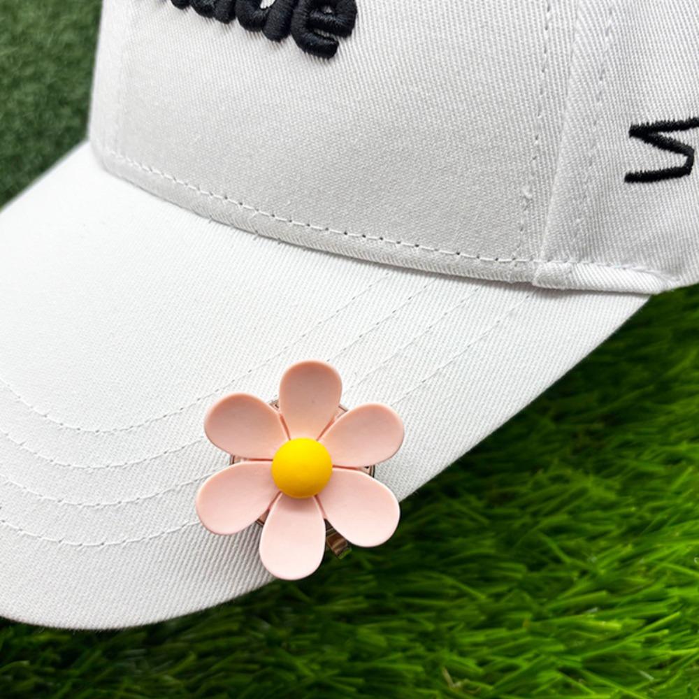 Flower Shaped Golf Cap Clip Magnetic Golf Hat Marker Outdoor Sports Golf Ball Mark  Golf Lovers