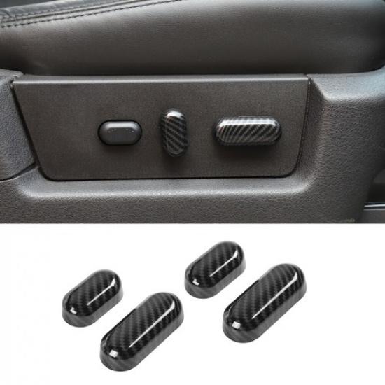 4x Electric Seat Adjustment Switch Cover Trim Kit for Ford F-150 Raptor 2009-14