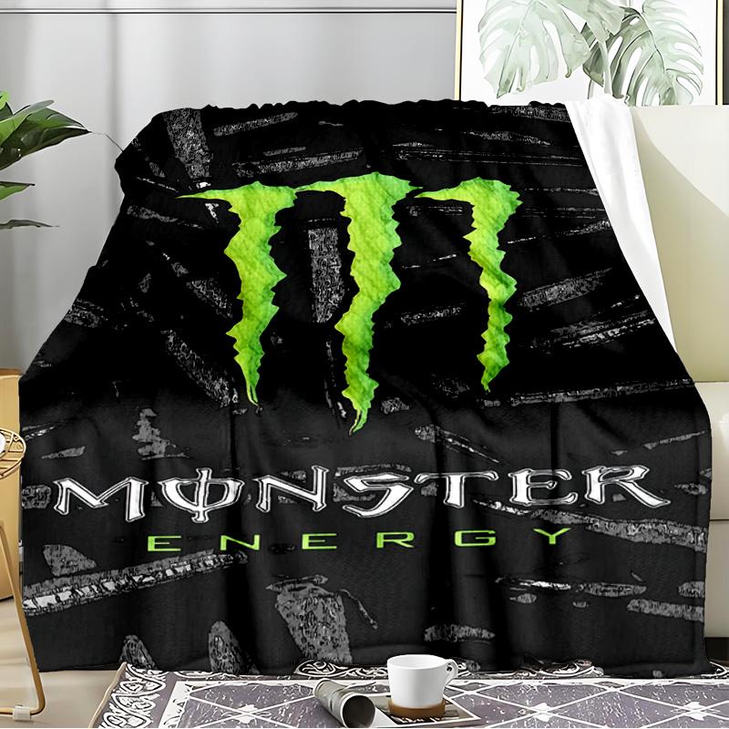 Coperta Monster Drink Morbida in Flanella per Divano, Interni, Campeggio, Soggiorno, Ufficio, Sedia e Letto Regalo di Compleanno Morbido