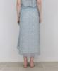 Raphael Sorob Flower Chiffon Shirred Long Skirt