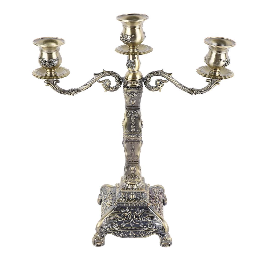 Metal Arms Candelabra European Style Retro Candlestick Holder Romantic Candle Holder Decoration for