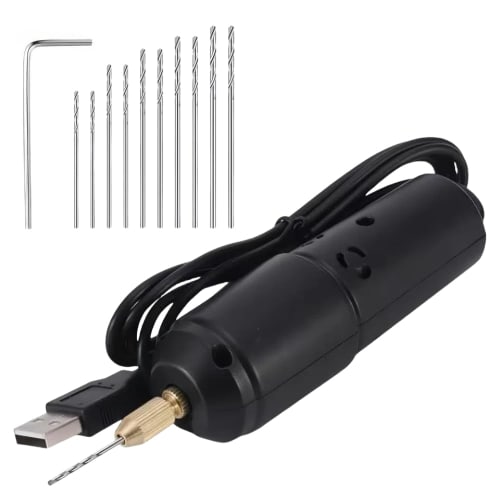 SolaraNoa Electric Pin Vise, USB-Powered Hand Drill, Mini Precision Drill, Electric Pin Vise, Hole Drill, Micro Drill, Hole Drill, Portable Electric H