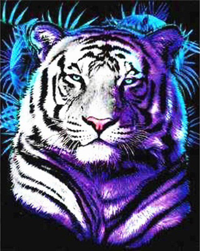 Diamond Painting Kit Animal 5D DIY Diamond Embroidery White Tiger Pictures Of Rhinestones Mosaic Sale Craft Kit