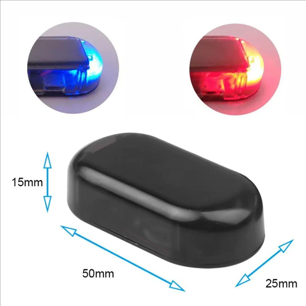 LED Flashing Lights Car Fake Security Light Solar Powered Simulated Dummy Alarm Wireless Warning Anti-Theft Caution Lamp
