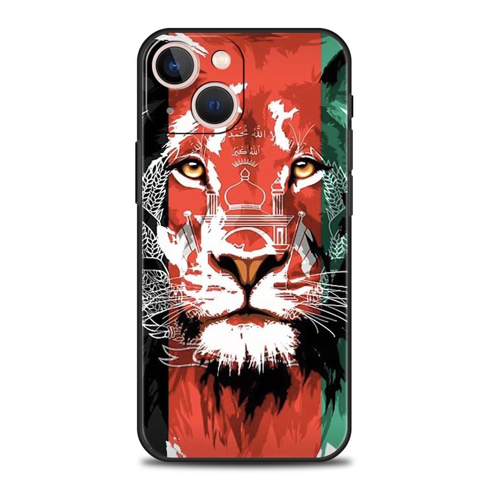 Afghan Afghanistan Flag For iPhone 11 12 13 15 14 Pro Max Phone Case X XR XS 7 8 Plus SE 2020 Luxury Black Soft Cover Funda