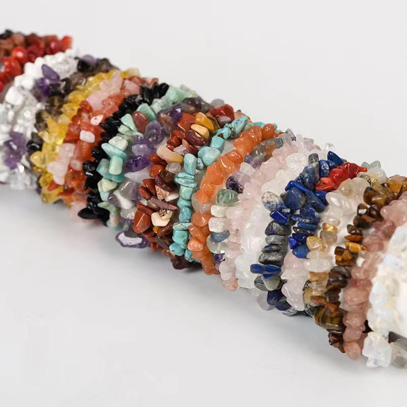 Natural Stone Stretchable Crystal Gravel Bracelet