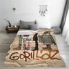Music Band G-gorillazs Blanket Warm Soft Pattern Plush Throw Blanket For Kids Couch Chair Flannel Bedspread Bed Cover