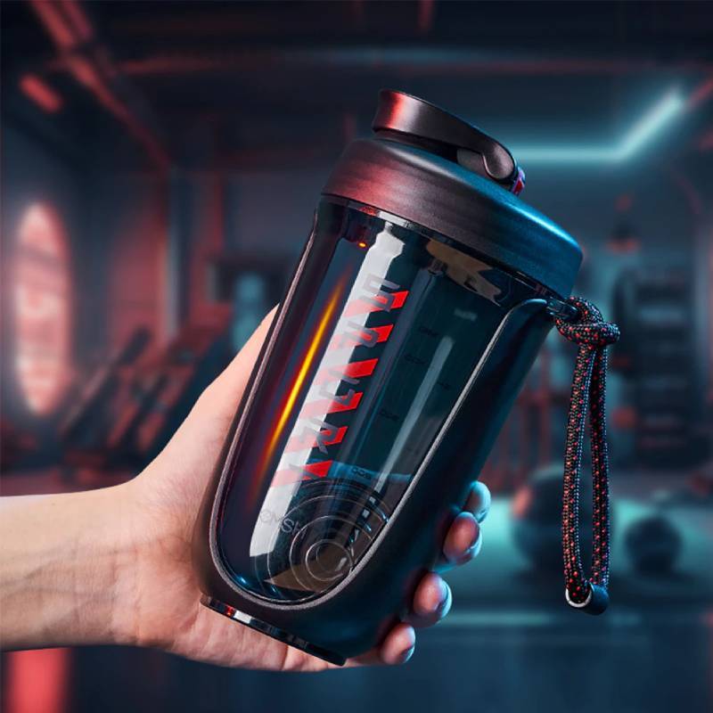 Shaker für Männer und Frauen aus robustem Kunststoff für Fitness und Sport